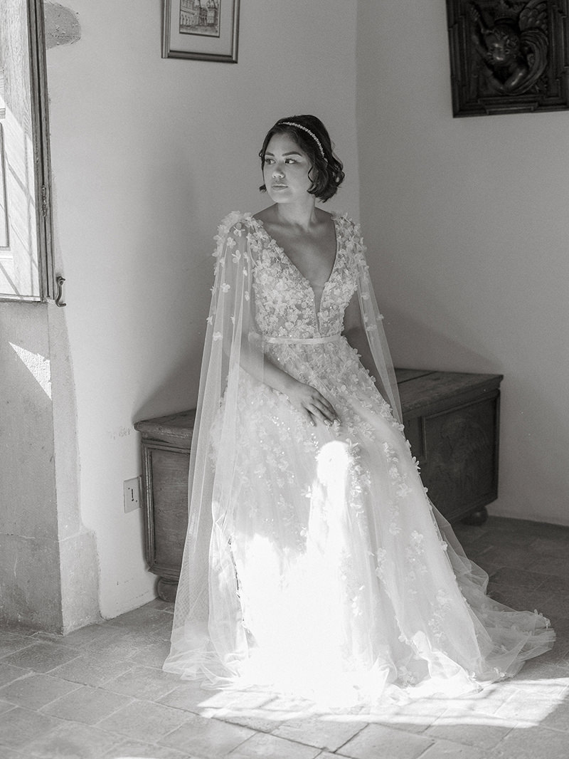 0015-chateau-de-bagnols-wedding-france-bride-full-length-portrait